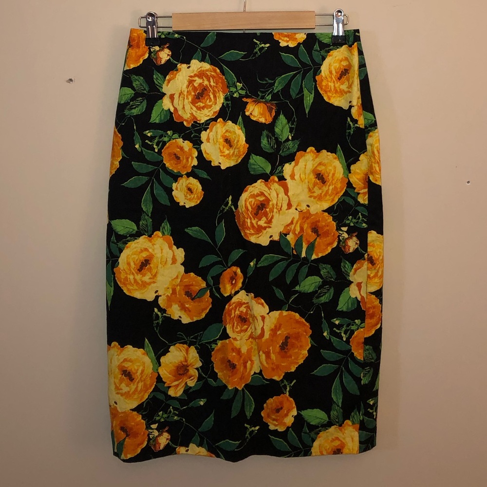 Floral pencil skirt